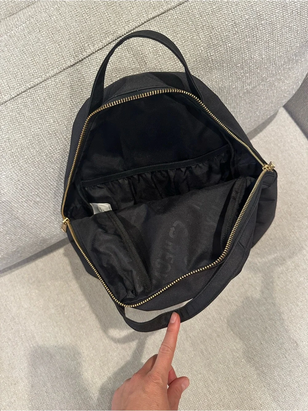 Black Herschel Backpack with Colorful Patch